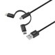 3-in-1 Sync & Charging ケーブル 1.0m 黒 EA1409BK