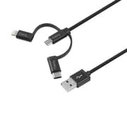 3-in-1 Sync & Charging ケーブル 1.0m 黒 EA1409BK