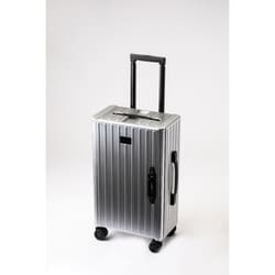 スーツケース &.FLAT（アンドフラット）旅行日数目安：1～2泊 35L TSAロック搭載 機内持ち込み可 折り畳みキャリーケース シルバー FL14-4-00001 COMPACT CARRY CASE SILVER