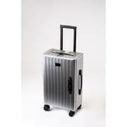 スーツケース &.FLAT(アンドフラット)旅行日数目安:1~2泊 35L TSAロック搭載 機内持ち込み可 折り畳みキャリーケース シルバー FL14-4-00001 COMPACT CARRY CASE SILVER