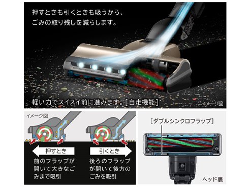 日立 HITACHI PV-BH500H W [DCスティッククリーナー パワー ...