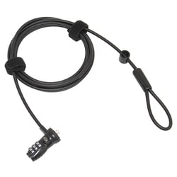 PS-307 ストレートケーブルロック セキュリティスロット対応 ブラック 136-00041