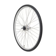 RW-3S26AL-R 内装3Sアルミ後ホイール ローラーブレーキ用 タイヤ・チューブ付 26インチ アルミシルバー 403-20281