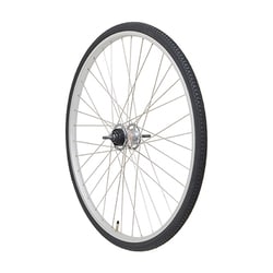 RW-3S27AL-R 内装3Sアルミ後ホイール ローラーブレーキ用 タイヤ・チューブ付 27インチ アルミシルバー 403-20291