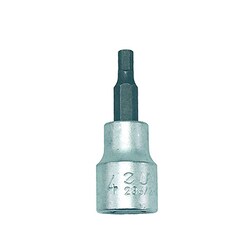 612082 ヘックスソケット 3/8 4mm ブラック/シルバー 651-01551