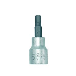 612083 ヘックスソケット 3/8 5mm ブラック/シルバー 651-01552