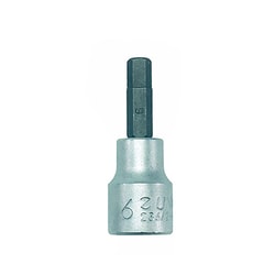 612084 ヘックスソケット 3/8 6mm ブラック/シルバー 651-01553