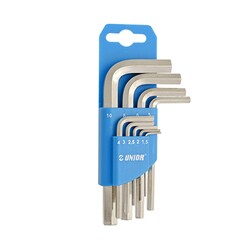 607852 ヘックスレンチセット STD 1.5-10mm 9pcs シルバー 651-01562