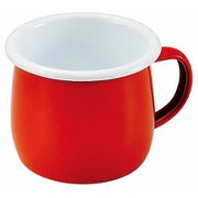 プチッと ホーローマグカップ樽型 400ml レッド HB-5359