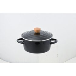 プレサージュ ホーロー両手鍋 20cm（ブラック） HB-5307