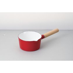 クレヴィア ホーローミルクパン 15cm（レッド） HB-5294