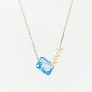 ペンダント/ネックレス K18 WG ブルートパーズ 13031623