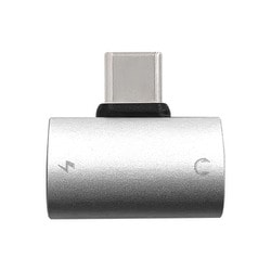 FS-DACADC35NCJY-SV [DAC内蔵 Type-C端子用イヤホン変換アダプター 充電機能付 シルバー]