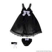 PNM194-BLK ピュアニーモ用ウェア 1/6スケール PNM ふんわりマシュマロベビードールセット ナイトブラック [フィギュア用アクセサリー]
