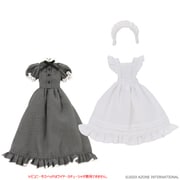 PIC325-GRY ピコニーモ用ウェア 1/12スケール クラシカルロングメイド服（半袖）セット グレー [フィギュア用アクセサリー]