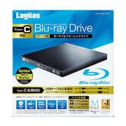 ブルーレイドライブ Suface(サーフェス)対応 USB3.2 Gen1(USB3.0) スリム 再生&編集ソフト付 UHDBD対応 Type-Cケーブル付属 ブラック LBD-PVA6U3CVBK