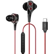 カラオケイヤフォン ハイレゾ対応 USB Type-C マイク付 レッド UiiSii C8 RED