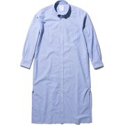 スタンダードオックスフォードロングワンピース STANDARD OXFORD LONG ONE-PIECE MW60352 ブルー(B) Lサイズ [アウトドア シャツ レディース]