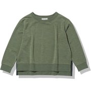 リアルフリース ロングスリーブ クルー W REAL FLEECE LS CREWE IAW52002 オリーブヘザー(OH) Mサイズ [アウトドア フリース レディース]