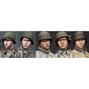 H025 1/35 WW II 米 歩兵ヘッドセット #2 [プラモデル]
