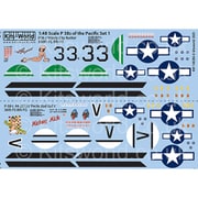 KW148206 1/48 WW.II アメリカ軍 P-38Lライトニング用（太平洋戦線・後期）デカールセット1 [プラモデル用品]