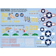 KW148208 1/48 WW.II アメリカ軍 P-38E-Gライトニング用（太平洋戦線・後期）デカールセット1 [プラモデル用品]