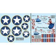 KW132148 1/32 WW.II アメリカ軍 B-24D リベレーター 白雪姫と7人の小人飛行隊 デカールセット 5 [プラモデル用品]
