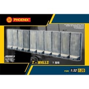 PHMHQ35014 1/32 ジオラマキット コンクリート 逆T型壁 [プラモデル用品]