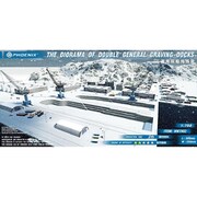 PHMHW7002 1/700 ジオラマベース 2基並列乾ドック（25×50cm） [プラモデル用品]