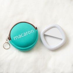 鏡付き自撮りLEDライト macaro（マカロン） クリップタイプ ちょこミント