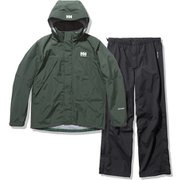 ヘリーレインスーツ Helly Rain Suit HOE12000 ブッシュグリーン(BU) XLサイズ [アウトドア レインウェア メンズ]