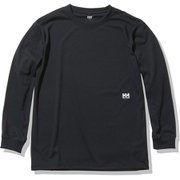 ロングスリーブ ワンポイントティー L/S One Point Tee HOE32069 ブラック(K) XLサイズ [アウトドア カットソー メンズ]