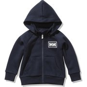 ロゴフルジップスウェットフーディー K Logo Full-zip Sweat Hoodie HJ32053 ディープネイビー(DN) 100サイズ [アウトドア トップス キッズ]