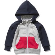 ロゴフルジップスウェットフーディー K Logo Full-zip Sweat Hoodie HJ32053 ミックスグレー(Z) 130サイズ [アウトドア トップス キッズ]