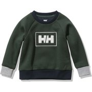 ロゴスウェットクルー K Logo Sweat Crew HJ32054 ブッシュグリーン(BU) 120サイズ [アウトドア トップス キッズ]