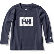 ロングスリーブロゴティー K L/S Logo Tee HJ32055 ヘリーブルー(HB) 140サイズ [アウトドア トップス キッズ]