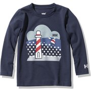 ロングスリーブナチュールティー K L/S Natur Tee HJ32058 ヘリーブルー(HB) 110サイズ [アウトドア トップス キッズ]
