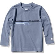 ロングスリーブフヴァールティー K L/S Hval Tee HJ32059 スティールブルー(ST) 130サイズ [アウトドア トップス キッズ]