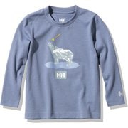 ロングスリーブアニマルティー K L/S Animal Tee HJ32060 スティールブルー(ST) 130サイズ [アウトドア トップス キッズ]
