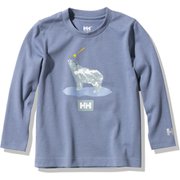 ロングスリーブアニマルティー K L/S Animal Tee HJ32060 スティールブルー(ST) 140サイズ [アウトドア トップス キッズ]