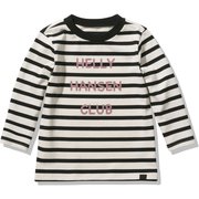ロングスリーブボーダーグラフィックティー K L/S Border Grahphic Tee HOJ32061 アイボリー×ブラック(VK) 100サイズ [アウトドア トップス キッズ]