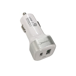 車載用 DC充電器 急速充電PD＋QC3.0対応 ホワイト HDPDCU2PWH