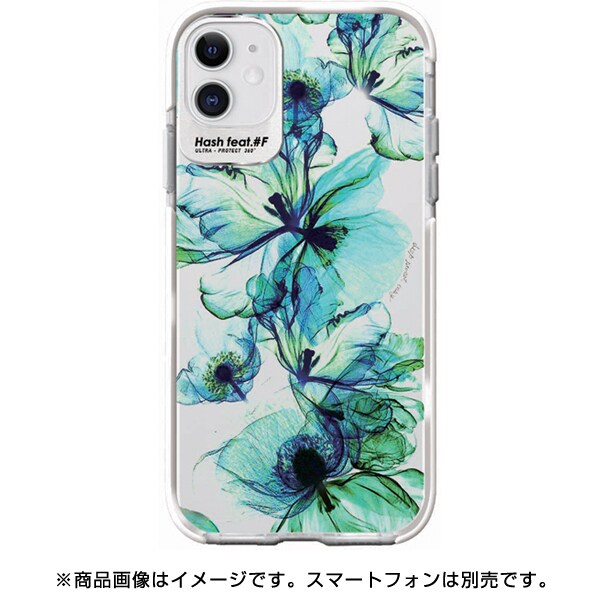 HF-CTIXIR-2B23 [iPhone 11用 クリアタフケース ブルーセンテッドフラワー]