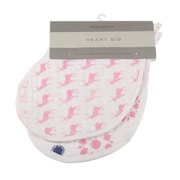 ハートビブ2枚セット コットン Pop of Pink NC-HBC728