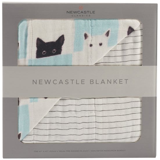 ニューキャッスルクラシックス Newcastle ClassicsNC-BB725 [ブランケット バンブー Peek-A-Boo Cats & Pencil Stripe]Ω