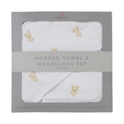 フードタオルとウォッシュクロスセット コットン Teddy Bear NC-TWC9000