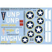KW148201 WW.II アメリカ軍 P-47D サンダーボルト レイザーバック 第56戦闘グループ デカールセット 2 [1/48スケール デカール]
