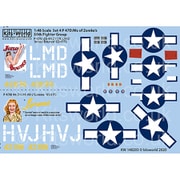 KW148203 WW.II アメリカ軍 P-47D サンダーボルト レイザーバック 第56戦闘グループ デカールセット 4 [1/48スケール デカール]
