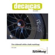 DCL-LOG009 タイヤサイドウォール ホワイトチョークマーキング デカールセット [1/12スケール デカール]