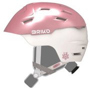 DIAMANTE 221141W （A0B）メタリックピンク×ホワイト M/Lサイズ(56-58cm) [スキーヘルメット レディース]